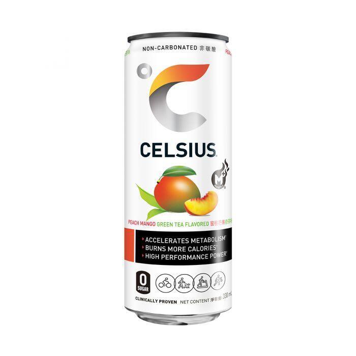 Celsius High Caffeine RTD - Peach Mango Green Tea (Box of 24)