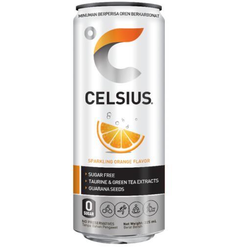 Celsius 高咖啡因能量飲品 - 橙味 (24罐)