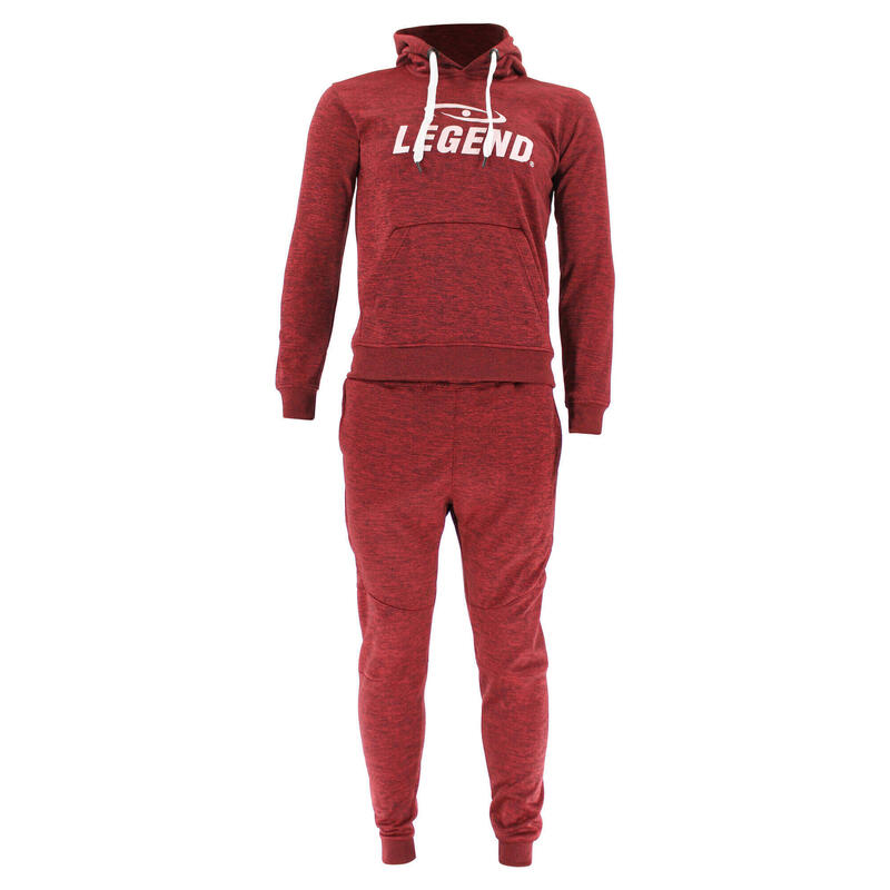 Joggingpak met Hoodie Kids/Volwassenen Rood SlimFit Polyester