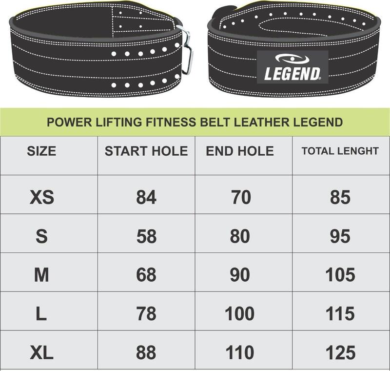 PowerLifting Belt Heren/Dames Zwart Suede Leer