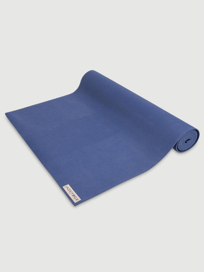 Jade Yoga 68 Inch Travel Yoga Mat 3mm - Midnight 2/4