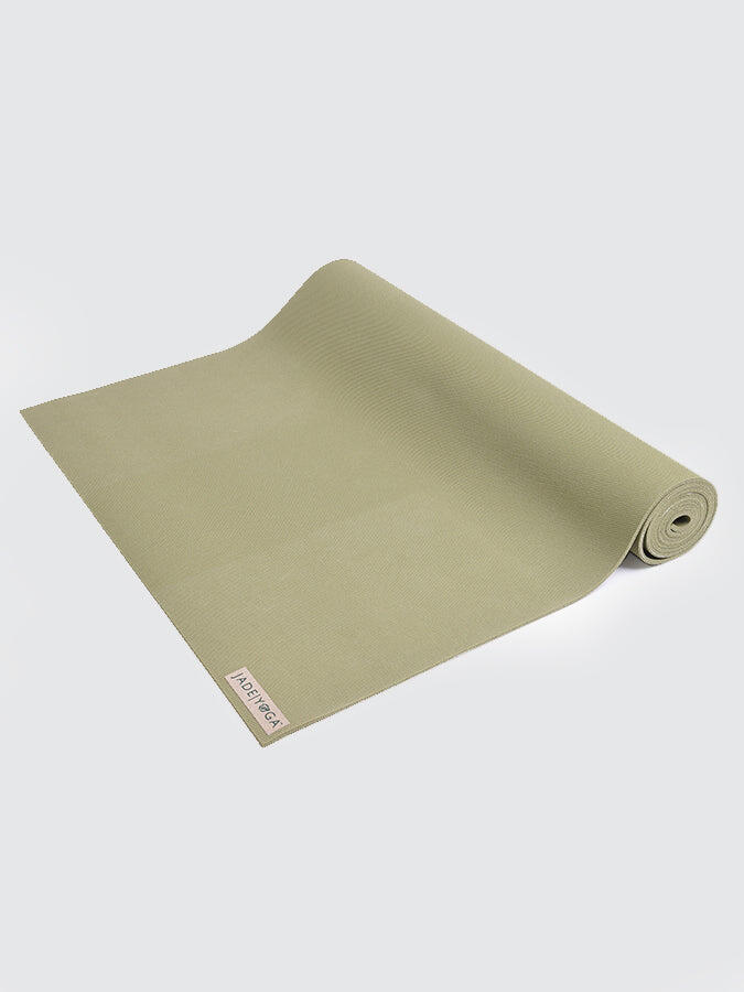 Jade Yoga Harmony 74 Inch Yoga Mat 5mm - Olive Green 2/3