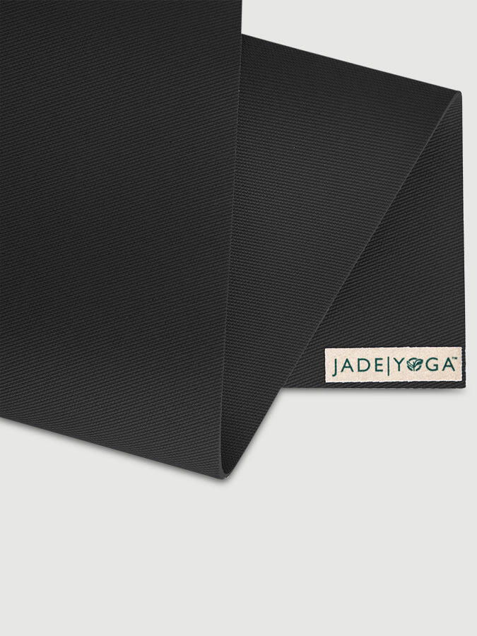 Jade Yoga 68 Inch Travel Yoga Mat 3mm - Black 3/4