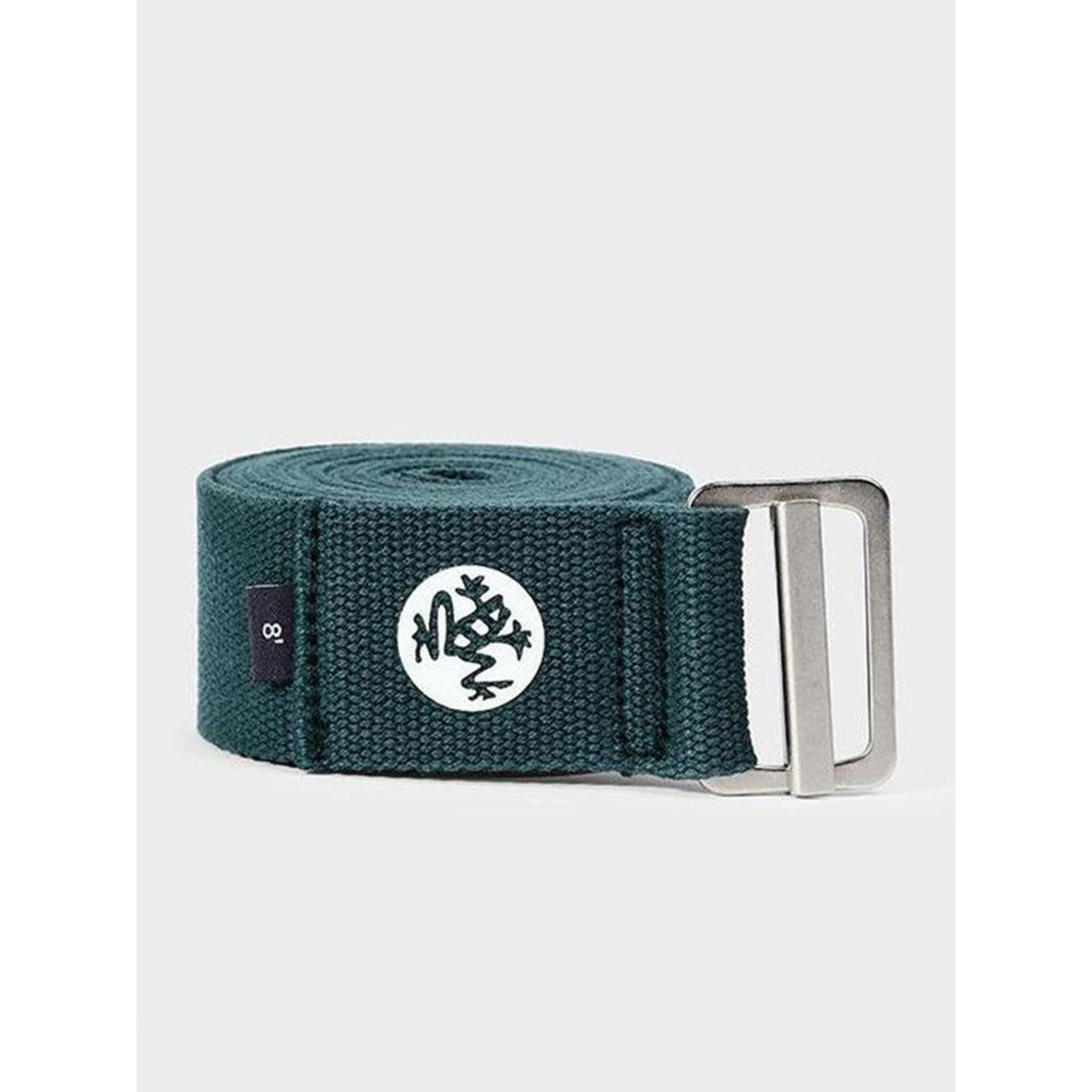 MANDUKA Manduka Align Cotton 8ft Yoga Strap - Dark Deep Sea