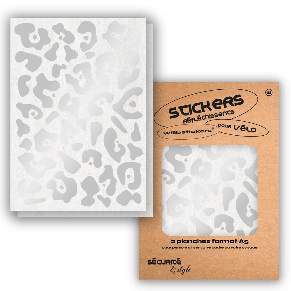 Reflective sticker sheets format A5 Leopard