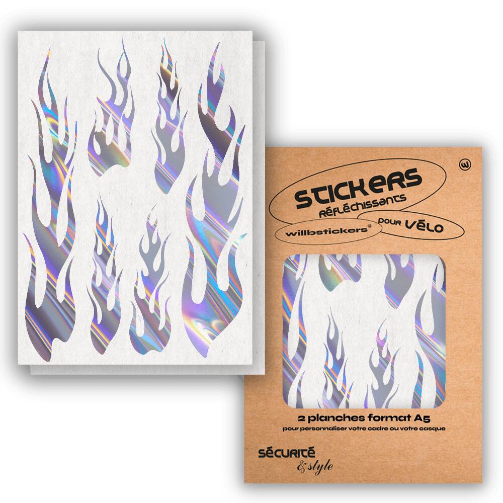 Reflective sticker sheets format A5 Flame