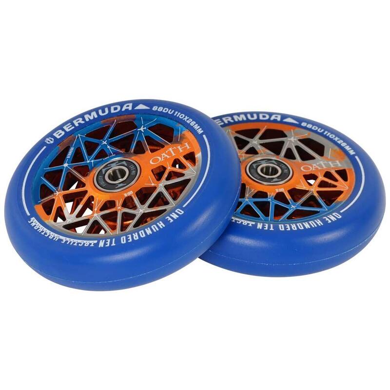 Roues Bermuda 110mm - Orange/Bleu/Titane