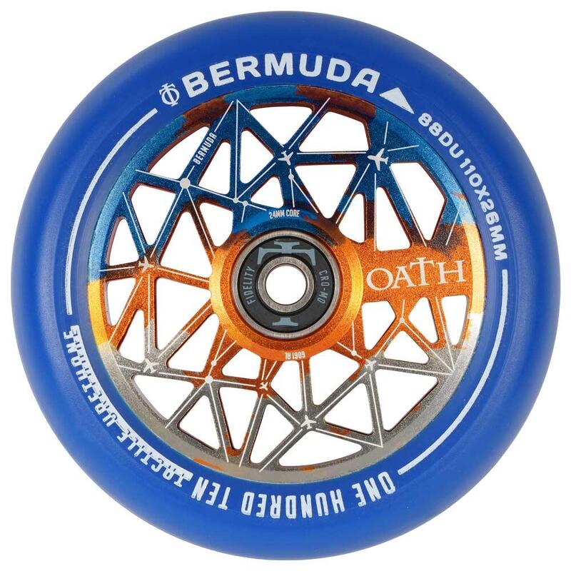 Rodas das Bermudas 110mm - Laranja/Azul/Titânio