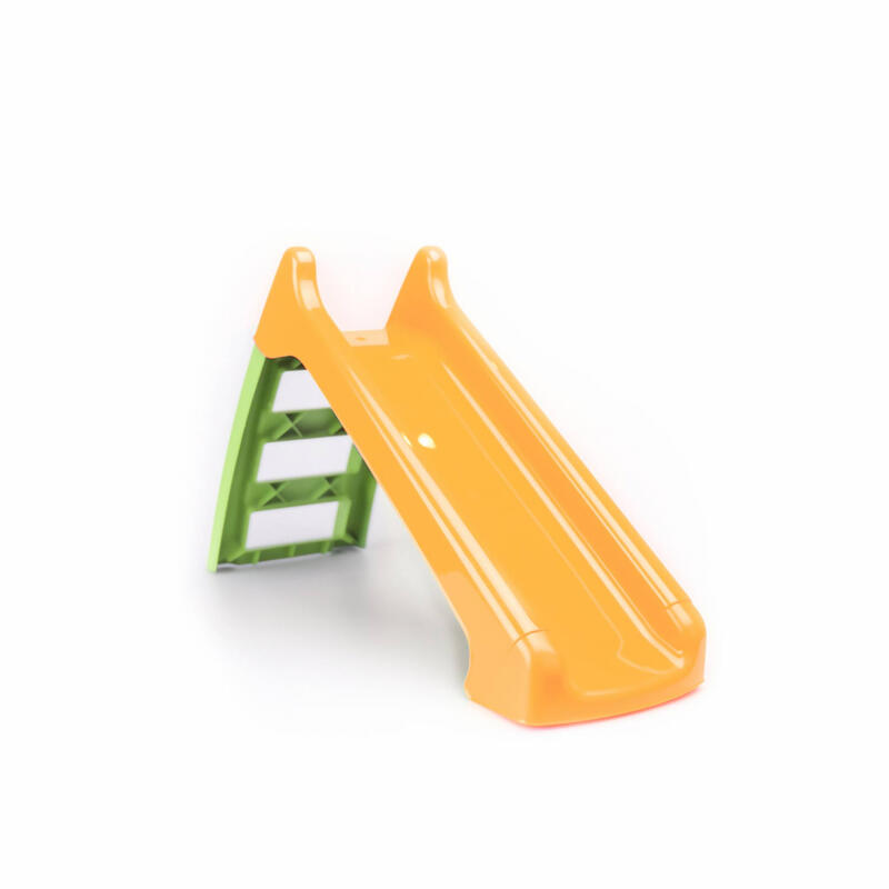 Petit toboggan avec connexion à eau orange et vert 120 cm – toboggan premier âge