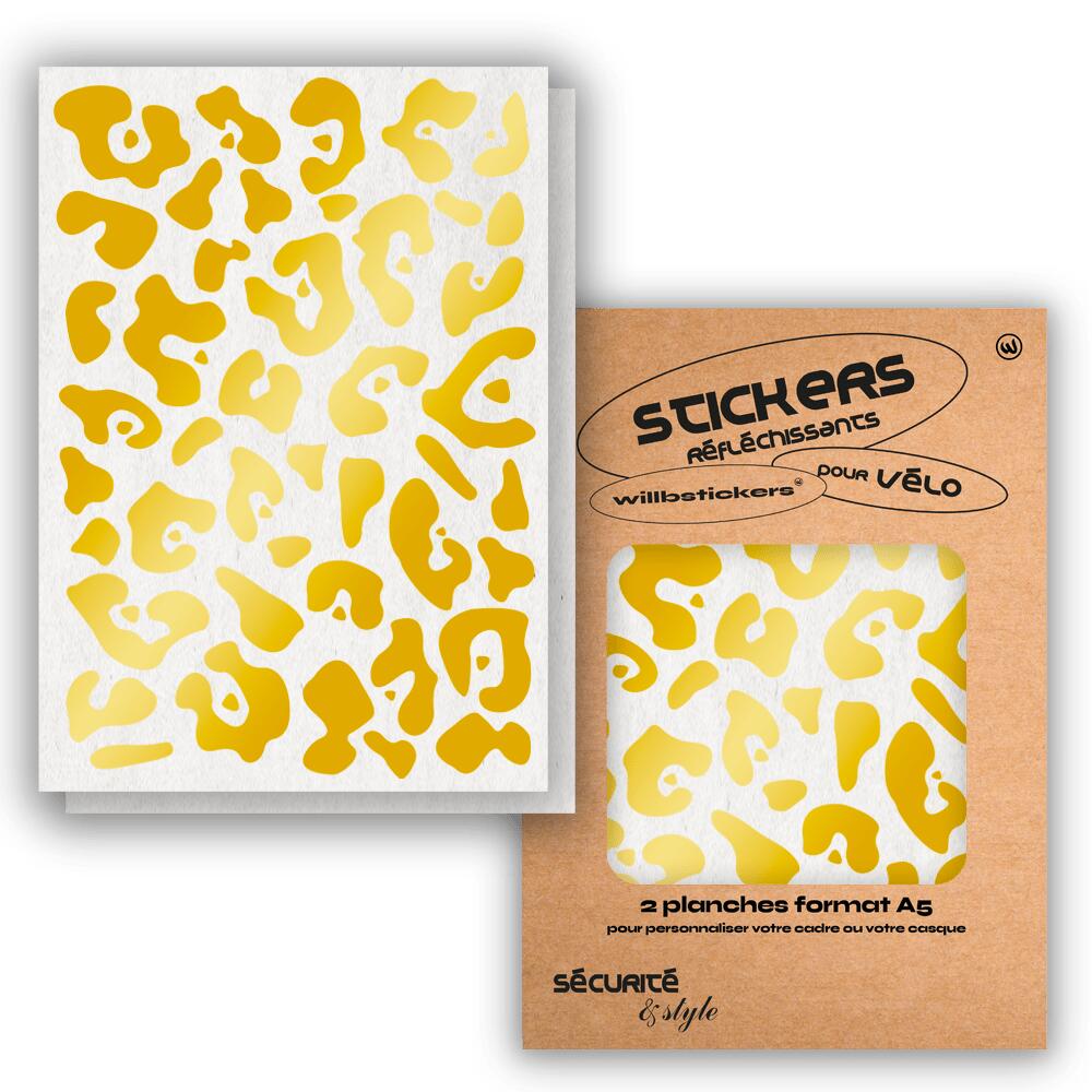 Reflective sticker sheets format A5 Leopard