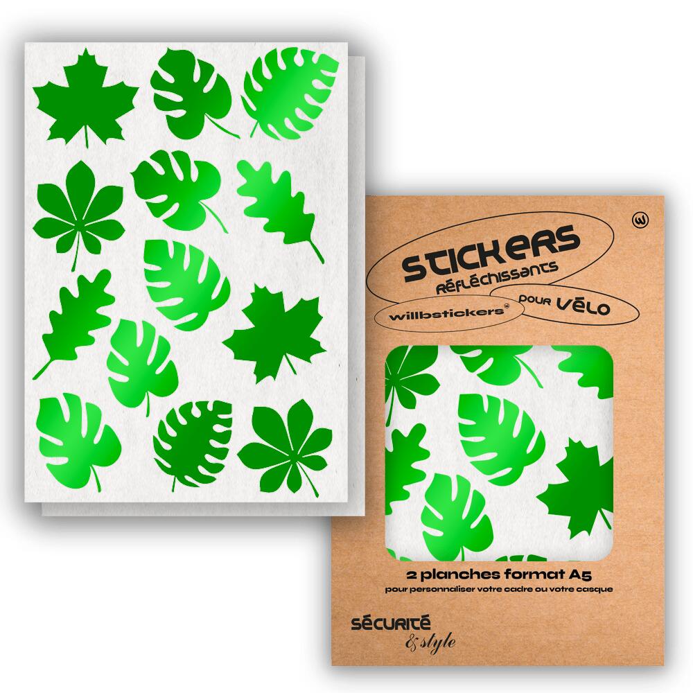 Reflective sticker sheets format A5 Leaf