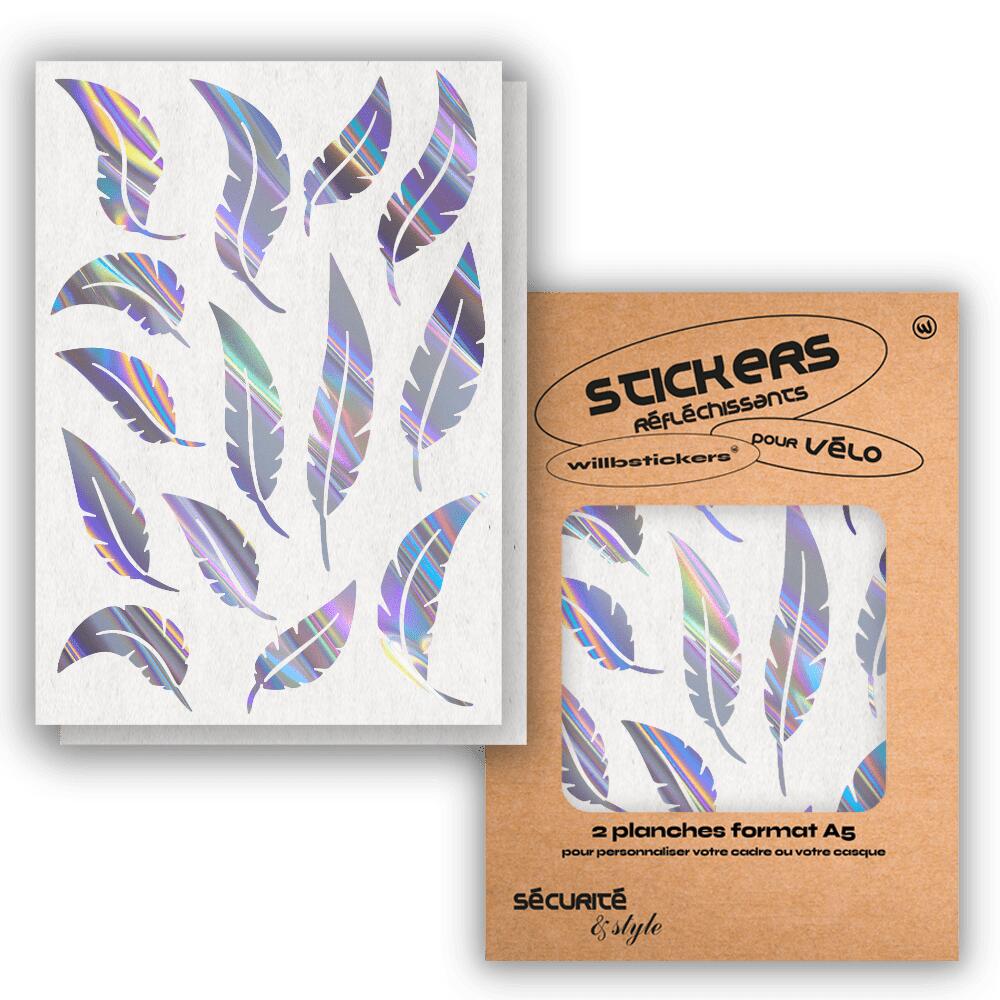 Reflective sticker sheets format A5 Plume