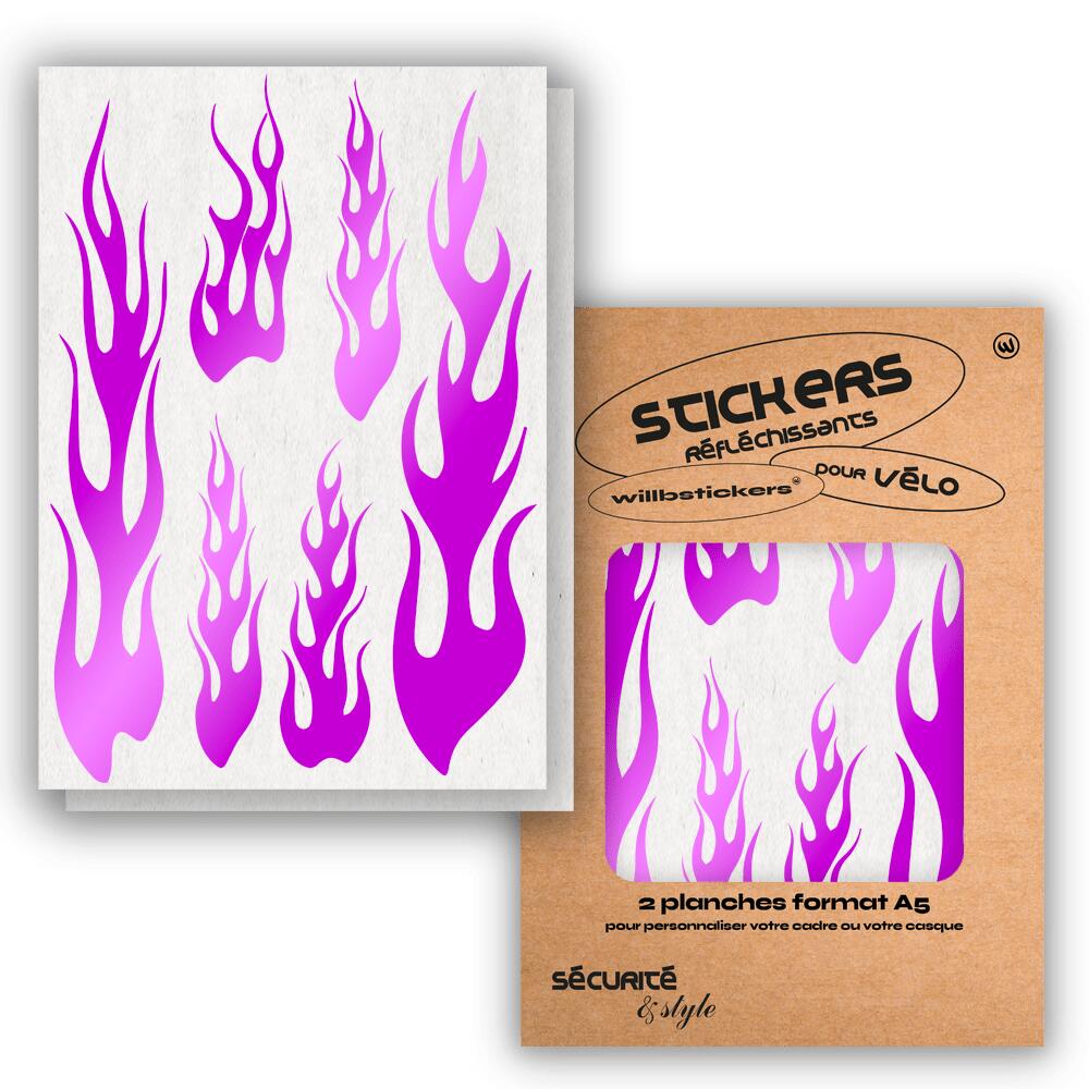 Reflective sticker sheets format A5 Flame