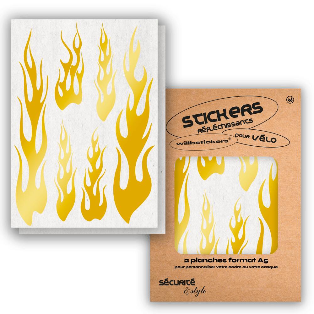 Reflective sticker sheets format A5 Flame