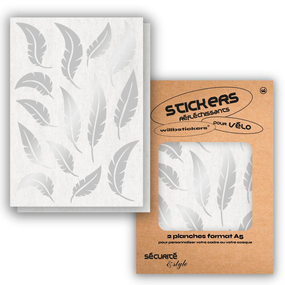 Reflective sticker sheets format A5 Plume