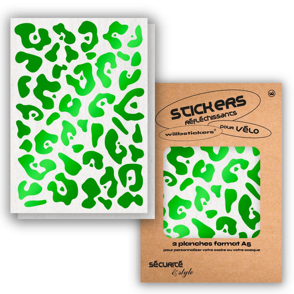 Reflective sticker sheets format A5 Leopard