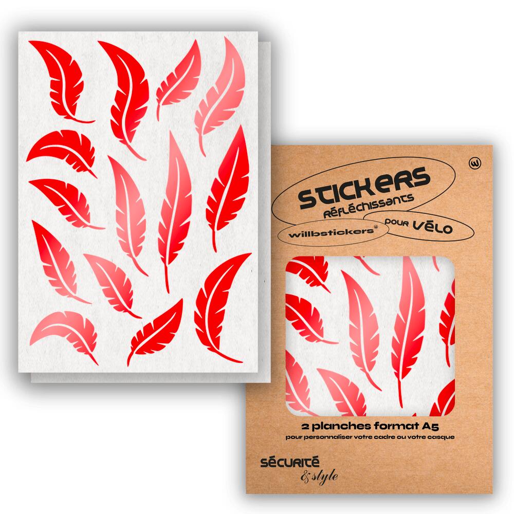 Reflective sticker sheets format A5 Plume