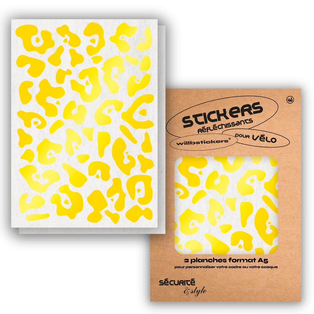 Reflective sticker sheets format A5 Leopard