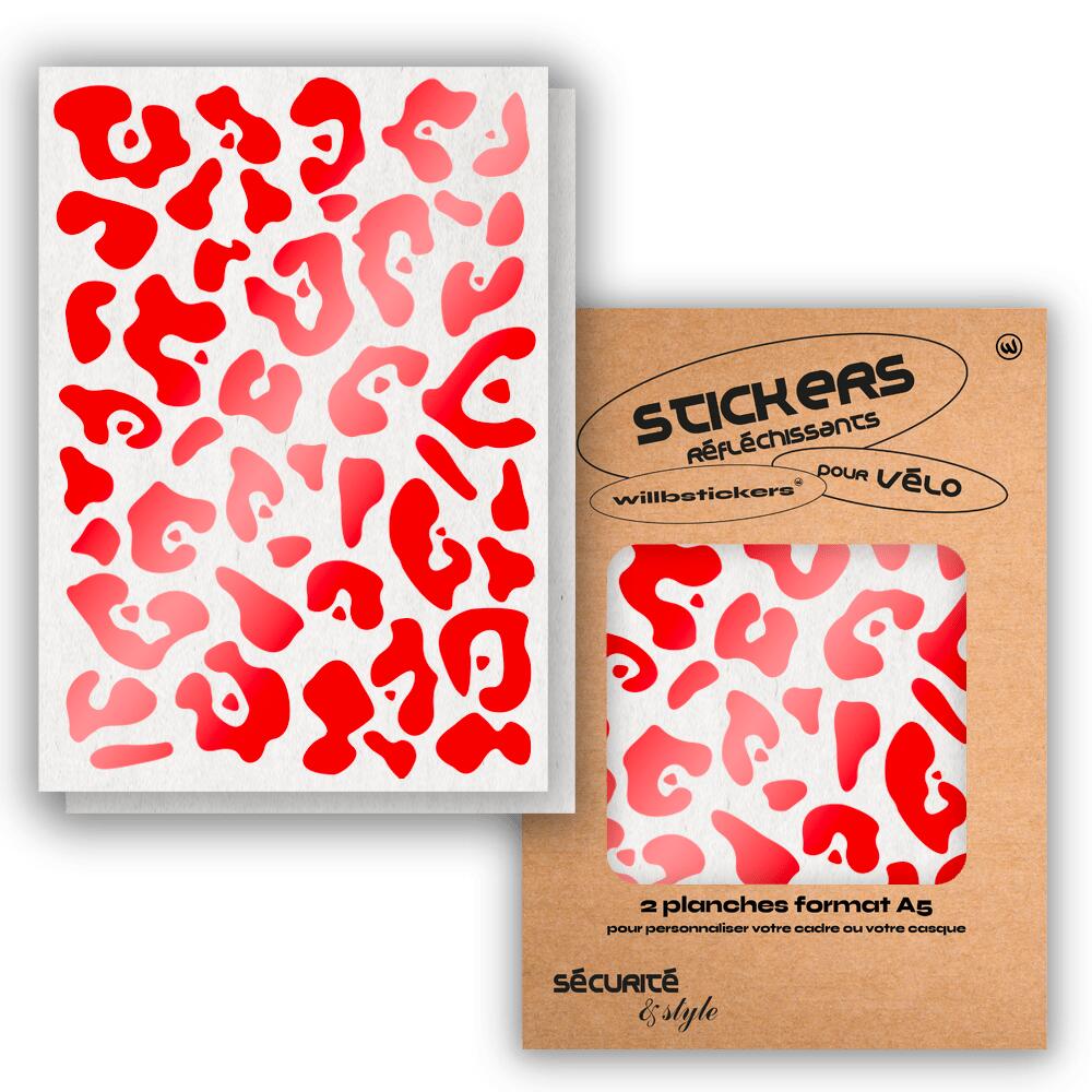 Reflective sticker sheets format A5 Leopard