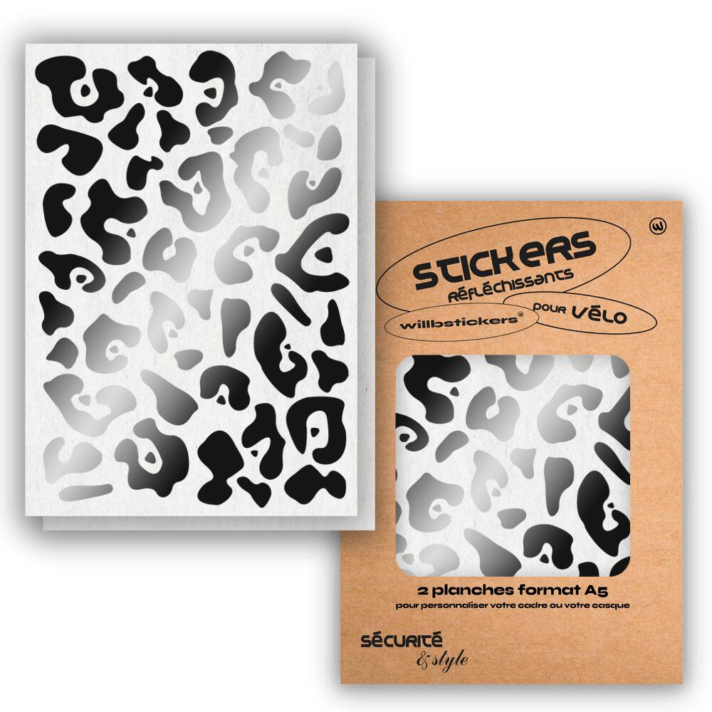 Reflective sticker sheets format A5 Leopard