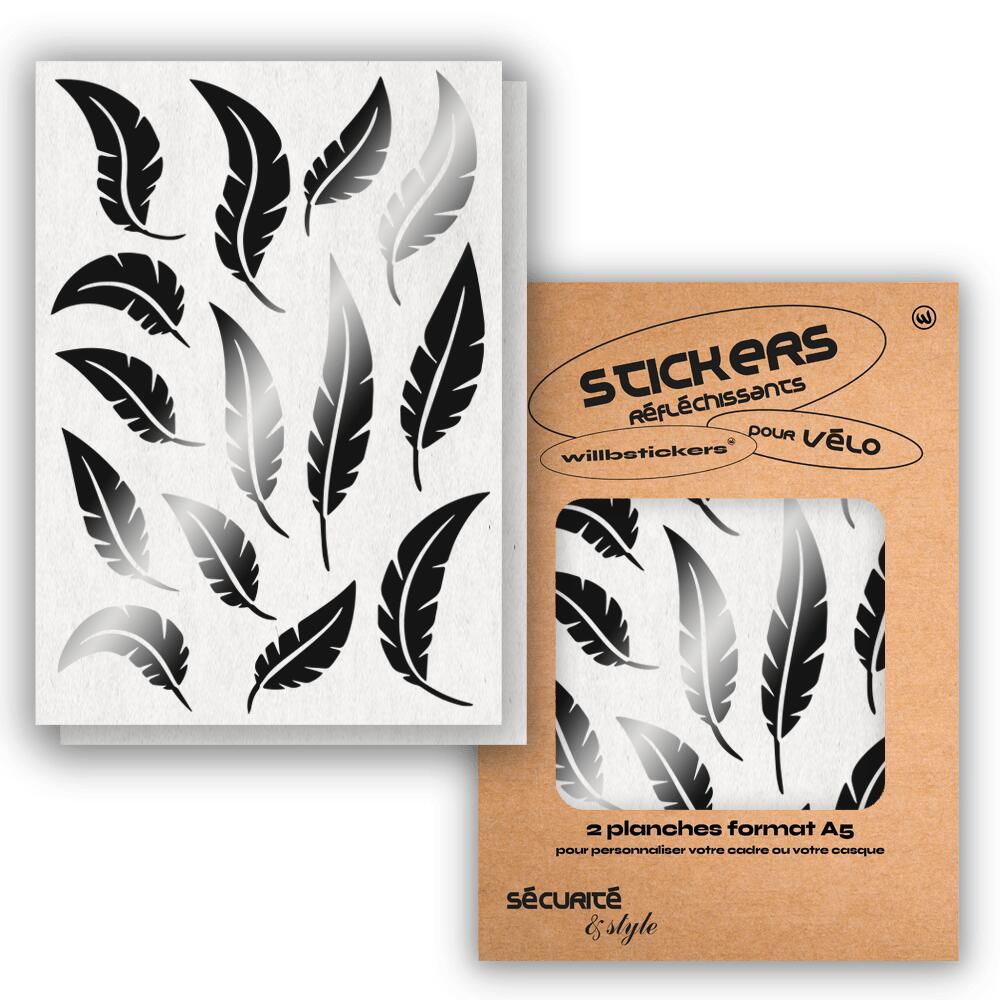 Reflective sticker sheets format A5 Plume