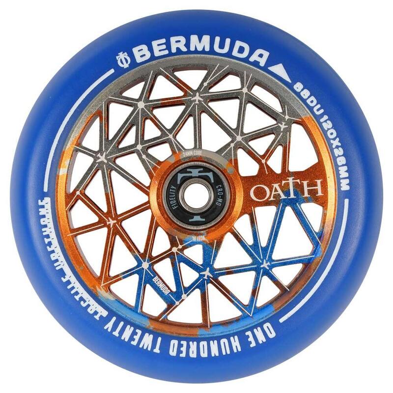 Ruote Bermuda 120 mm - Arancione/Blu/Titanio