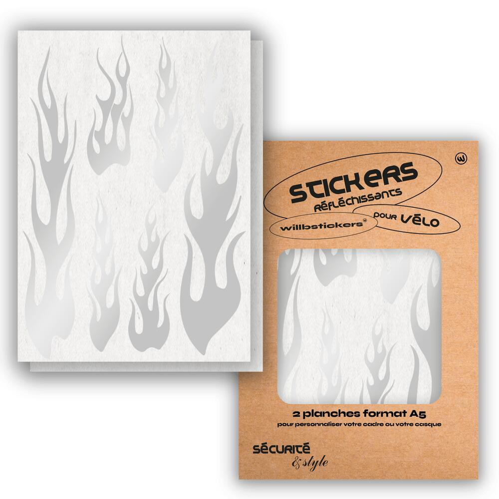 Reflective sticker sheets format A5 Flame