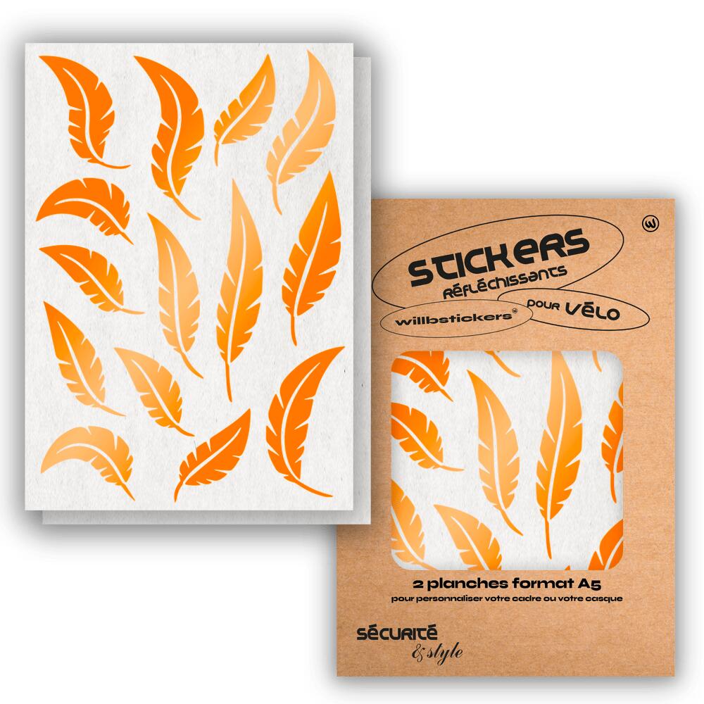 Reflective sticker sheets format A5 Plume