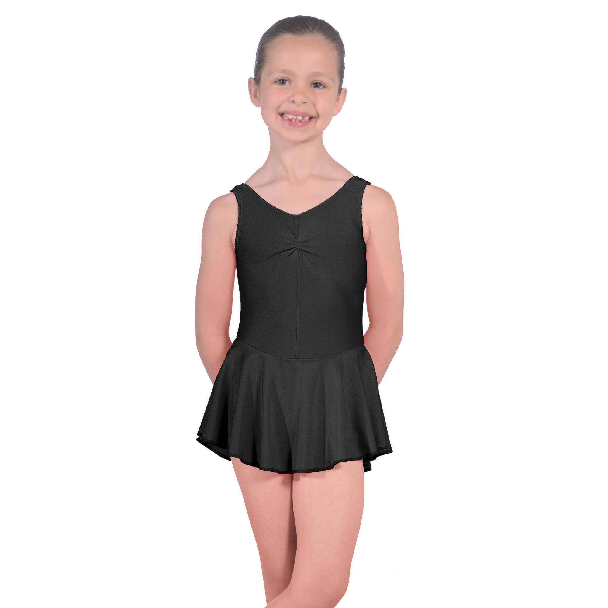 ROCH VALLEY Roch Valley Sleeveless ISTD Junior Lycra Leotard With Skirt Black