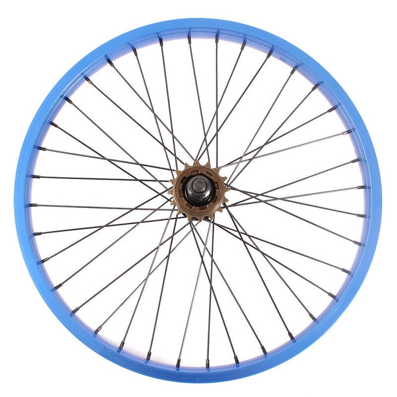 BMX ACHTERWIEL BLAUW 20" 14MM KHEBIKES