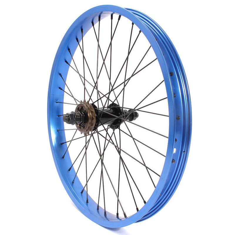 BMX ACHTERWIEL BLAUW 20" 14MM KHEBIKES