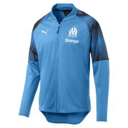 OM Veste de foot bleue homme Puma poly