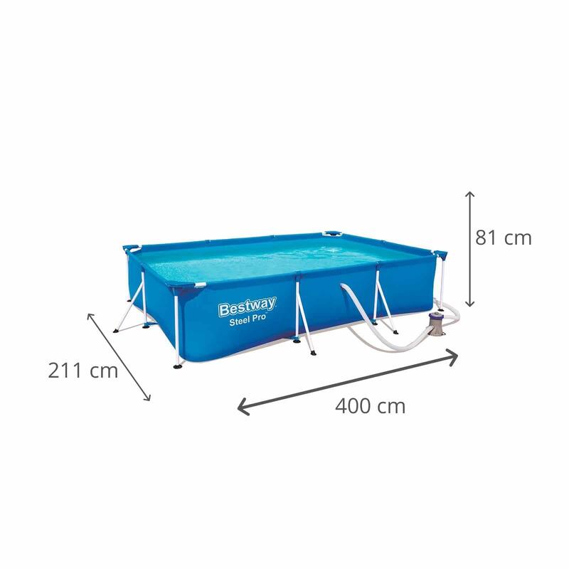 Piscine Bestway SPLASH FRAME POOL400x211x81cm cartouche