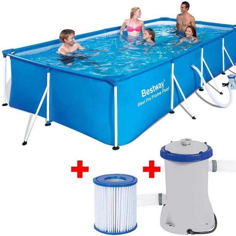 Piscine Bestway SPLASH FRAME POOL400x211x81cm cartouche