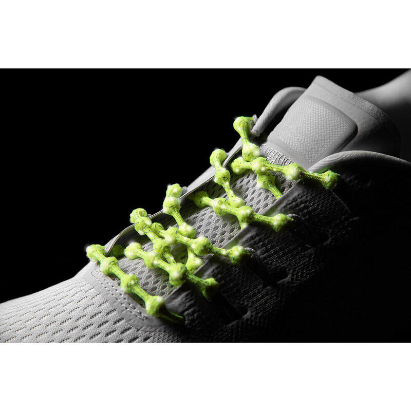 Caterpy Unisex No Tie Run Shoelaces (Reflective) - Electric Yellow
