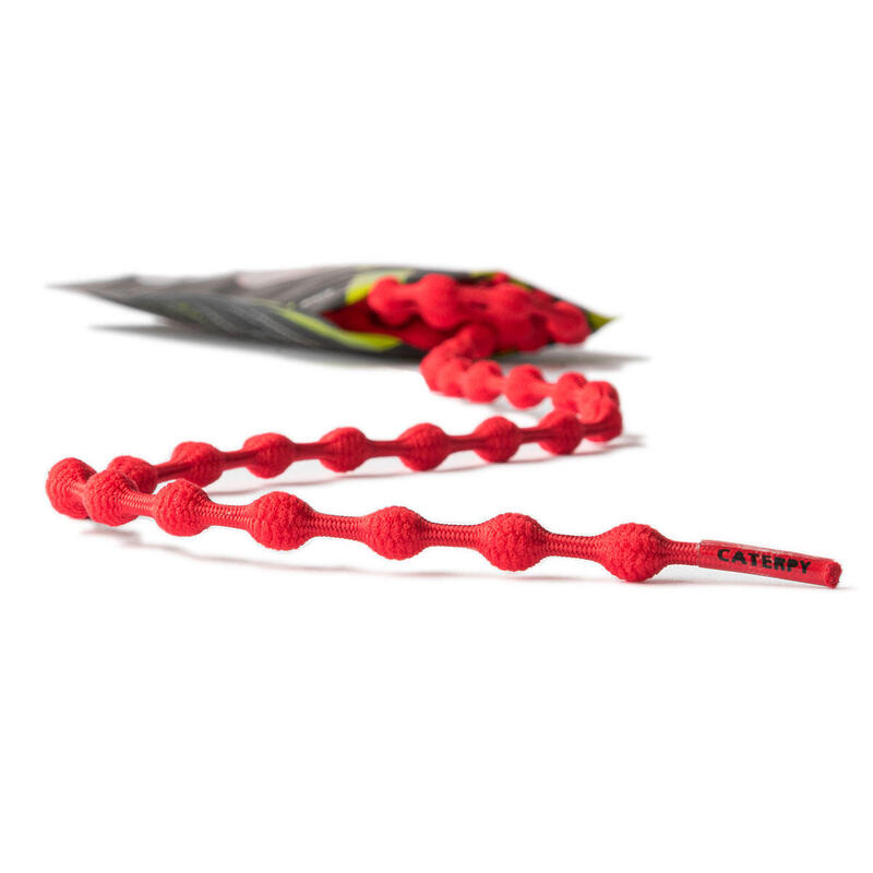 Caterpy Unisex No Tie Run Shoelaces - Ruby Red