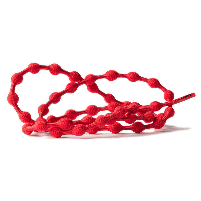 Caterpy Unisex No Tie Run Shoelaces - Ruby Red