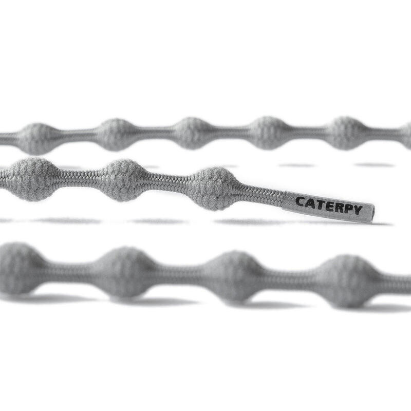Caterpy Unisex No Tie Run Shoelaces - Ghost Gray