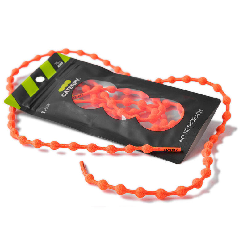 Caterpy Unisex No Tie Run Shoelaces - Citrus Orange