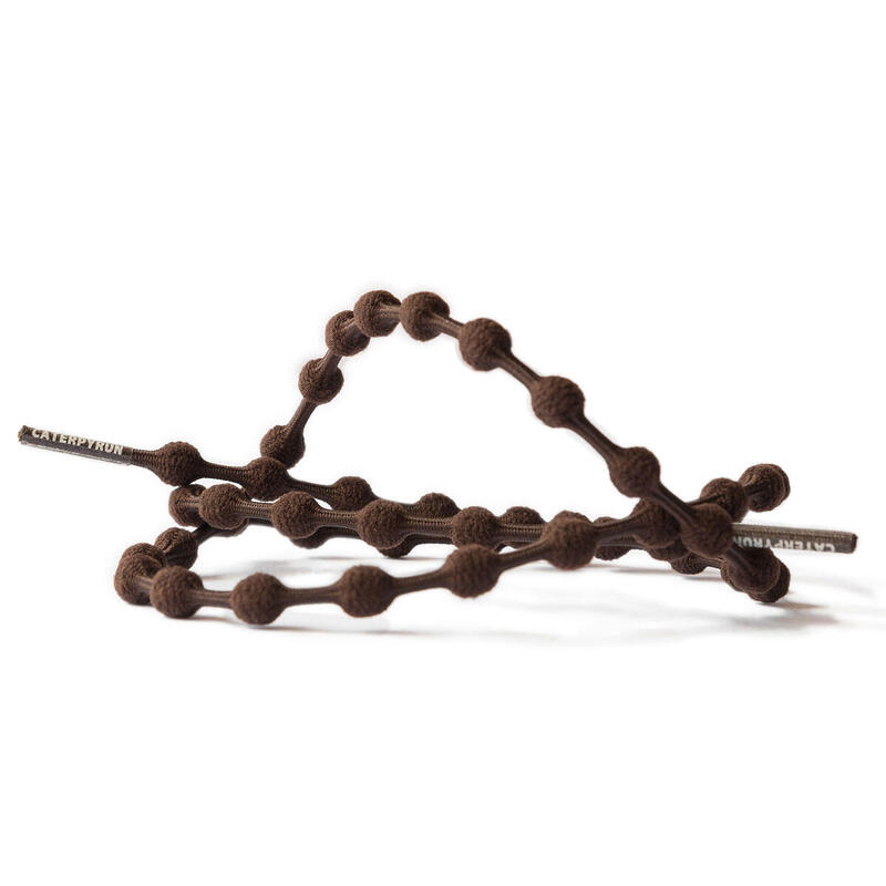 Caterpy Unisex No Tie Run Shoelaces - Chocolate Brown
