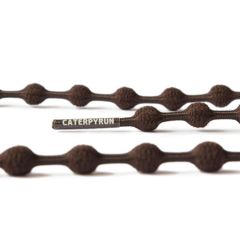 Caterpy Unisex No Tie Run Shoelaces - Chocolate Brown