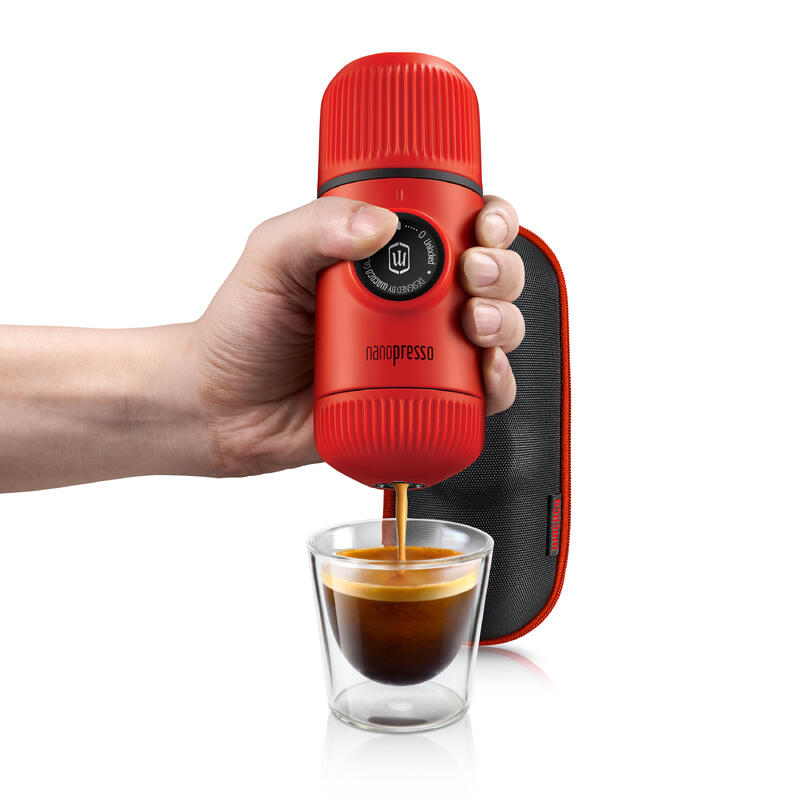Nanopresso 泵壓萃取式便攜咖啡機 -紅色 (連保護套)
