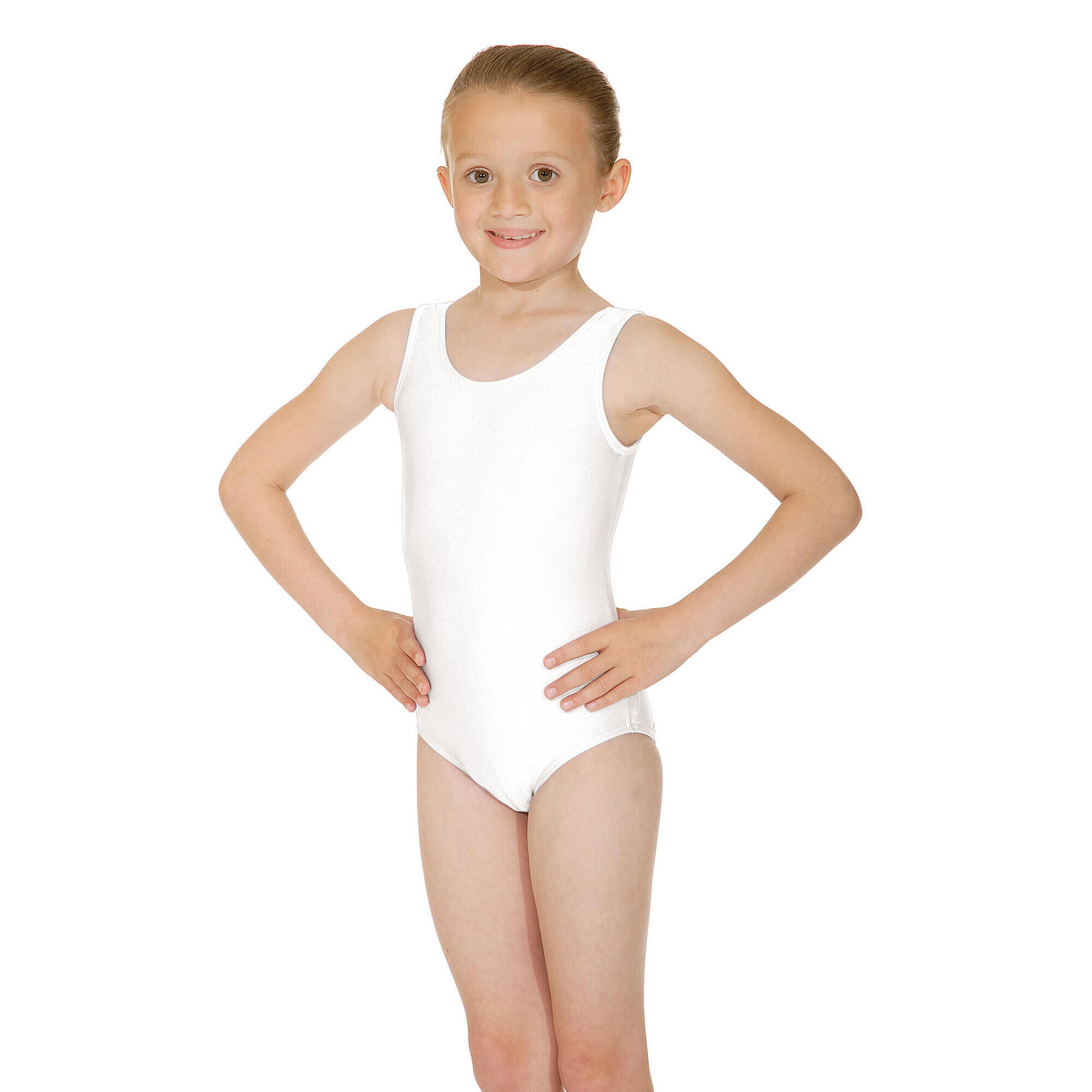 ROCH VALLEY Roch Valley Joanne Sleeveless Nylon/Lycra Leotard White