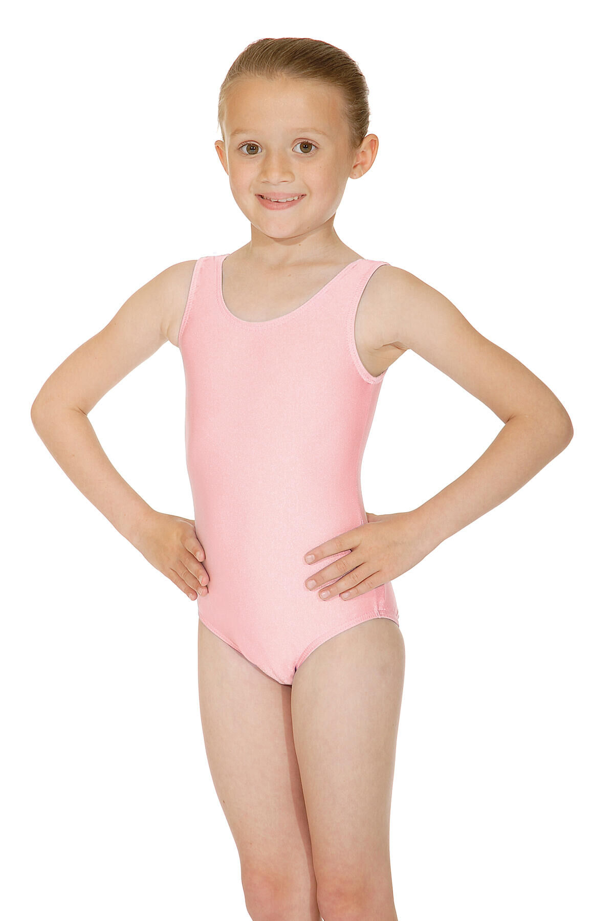 ROCH VALLEY Roch Valley Joanne Sleeveless Nylon/Lycra Leotard Pale Pink