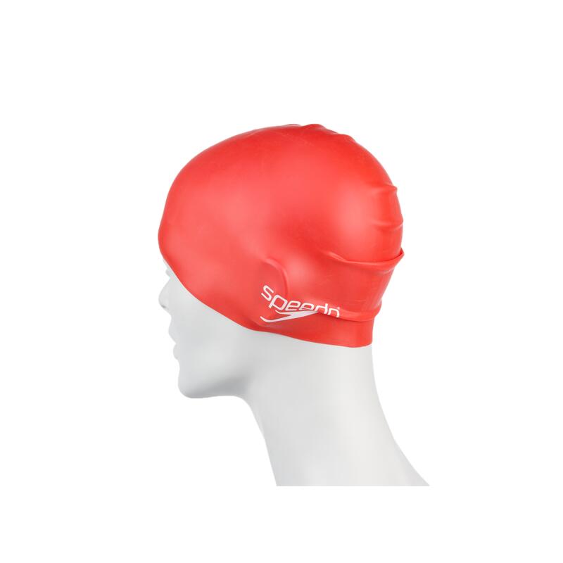 Speedo Gevormde Siliconen Cap Junior Rood