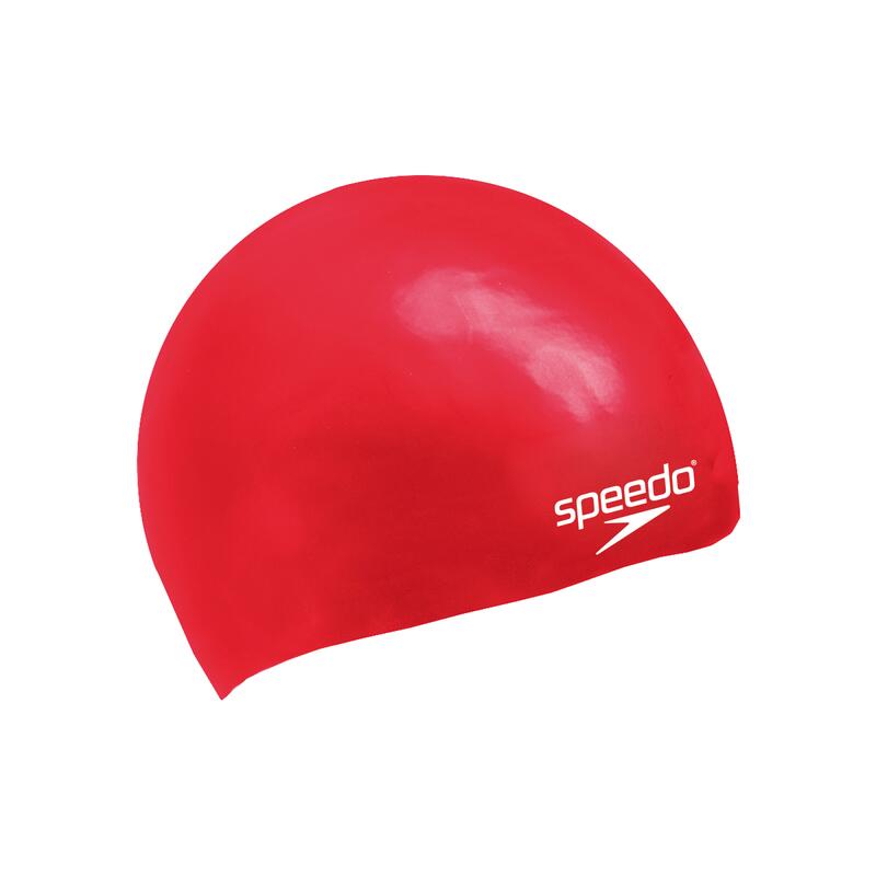 Speedo Gevormde Siliconen Cap Junior Rood