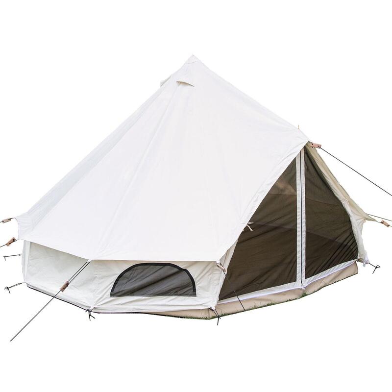 Tente Tipii 400 Canvas - tipi pour 8 pers 100% coton - 400x400x250 cm - Camping