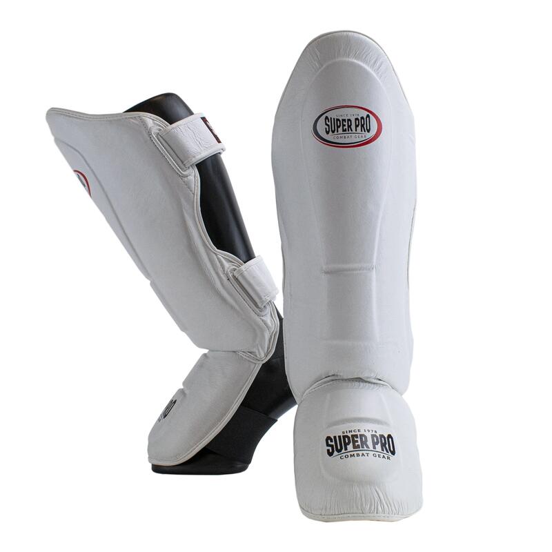 Super Pro Combat Gear Thai-Pro Shin Guard Wit/Zwart