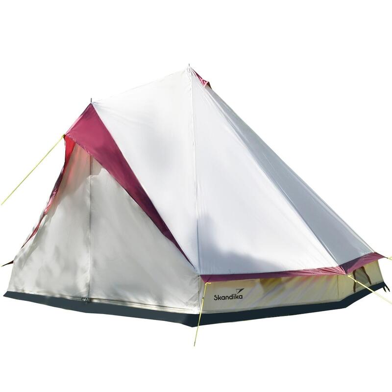 Tente camping - Tipi Comanche 400 - 8 personnes - Tapis de sol amovible - Ø400cm