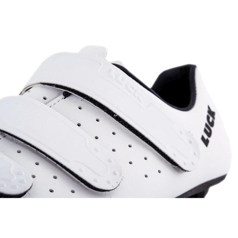 Zapatillas Ciclismo Carretera para Hombre y Mujer Luck Max Blancas